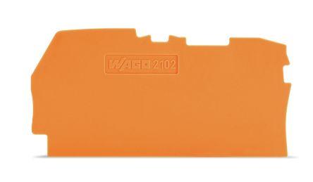 WAGO TOPJOB S, 2102 Series End and Intermediate Plate for Use with 2102 Series Terminal Blocks, IECEx