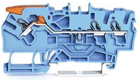WAGO2102-1304 TOPJOB S, 2102 Series Feed Through Terminal Block, 2.5mm², Single-Level, Push-In Cage Clamp Termination,