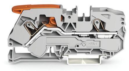 WAGO2116-1201 TOPJOB S, 2116 Series Feed Through Terminal Block, 16mm², Single-Level, Push-In Cage Clamp Termination,