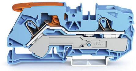 WAGO2116-1204 TOPJOB S, 2116 Series Feed Through Terminal Block, 16mm², Single-Level, Push-In Cage Clamp Termination,