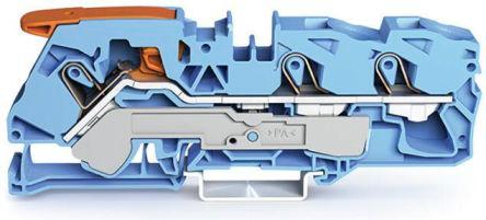 WAGO2116-1304 TOPJOB S, 2116 Series Feed Through Terminal Block, 16mm², Single-Level, Push-In Cage Clamp Termination,