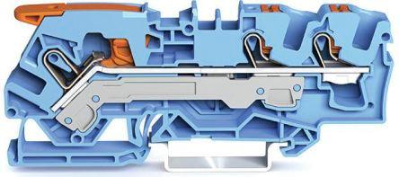 WAGO2106-5304 TOPJOB S, 2106 Series Feed Through Terminal Block, 6mm², Single-Level, Push-In Cage Clamp Termination,