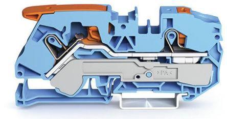 WAGO2116-5204 TOPJOB S, 2116 Series Feed Through Terminal Block, 16mm², Single-Level, Push-In Cage Clamp Termination,