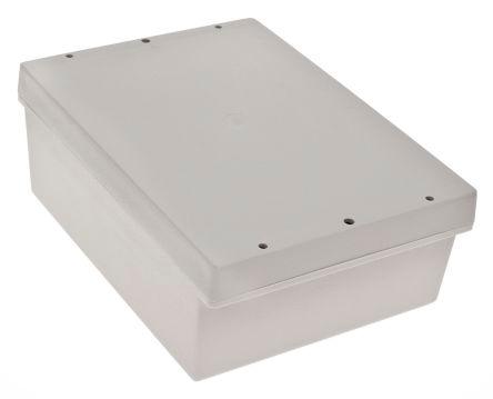 RS PRO Grey ABS Enclosure, IP65, IK07, Grey Lid, 198.05 x 144.7 x 72.25mm