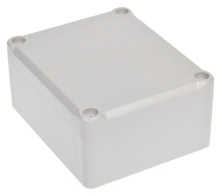 RS PRO Grey ABS Enclosure, IP65, IK09, Grey Lid, 89.35 x 74.5 x 41mm