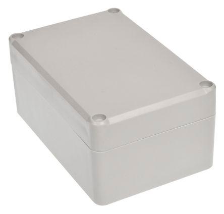 RS PRO Grey ABS Enclosure, IP65, IK09, Grey Lid, 118.15 x 78.35 x 54.6mm