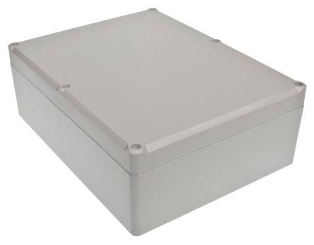 RS PRO Grey ABS Enclosure, IP65, IK09, Grey Lid, 225 x 174.8 x 81.25mm