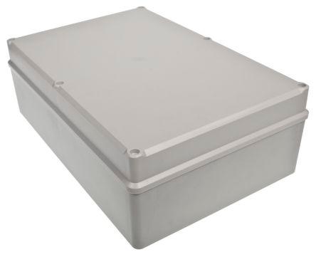 RS PRO Grey ABS Enclosure, IP65, IK09, Grey Lid, 283 x 193.2 x 96.7mm