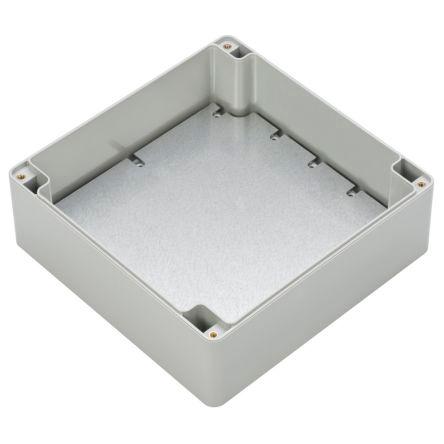 RS PRO Grey ABS Enclosure, IP65, IK07, Grey Lid, 105 x 105 x 60mm