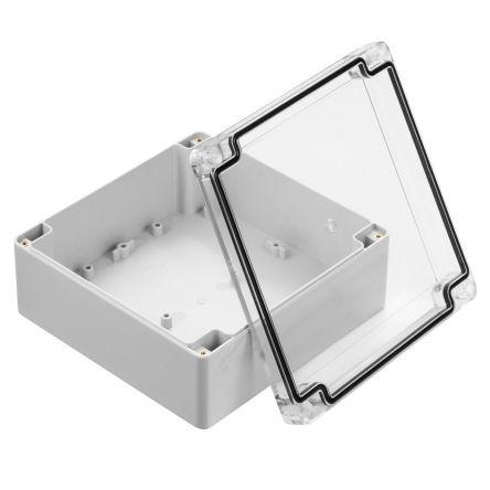 RS PRO Grey ABS, Polycarbonate Enclosure, IP67, IK07, 149.85 x 149.85 x 60mm