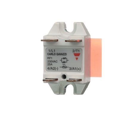 Carlo Gavazzi RF1 Series Solid State Relay, 25 A Load, Chassis Mount, 280 V ac Load, 28.8 V dc Control, RF1A23D25