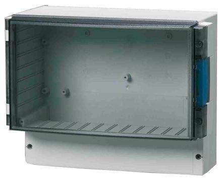 Fibox Grey ABS Enclosure, IP65, IK07, Smoked Grey Lid, 280 x 219 x 156mm