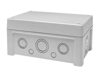 Fibox Grey ABS Enclosure, IP65, IK07, Grey Lid, 187 x 122 x 90mm