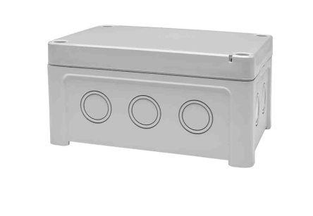 Fibox Grey ABS Enclosure, IP65, IK07, Grey Lid, 130 x 95 x 65mm