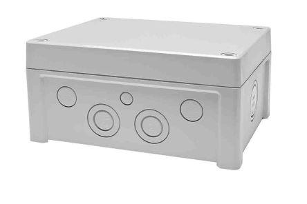 Fibox Grey ABS Enclosure, IP65, IK07, Grey Lid, 201 x 163 x 98mm