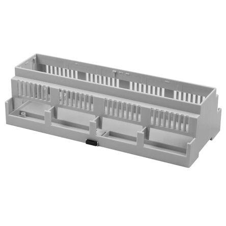 RS PRO Open Top, Vented Sides Enclosure Type, 212.1 x 90 x 58mm, Polycarbonate DIN Rail Enclosure