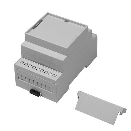 RS PRO Solid Top Enclosure Type, 53.4 x 90 x 58mm, Polycarbonate DIN Rail Enclosure Kit