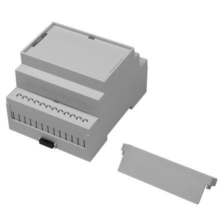 RS PRO Solid Top Enclosure Type, 71.2 x 90 x 58mm, Polycarbonate DIN Rail Enclosure Kit