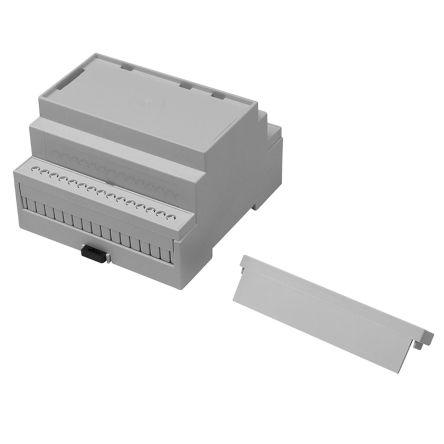 RS PRO Solid Top Enclosure Type, 88 x 90 x 58mm, Polycarbonate DIN Rail Enclosure Kit