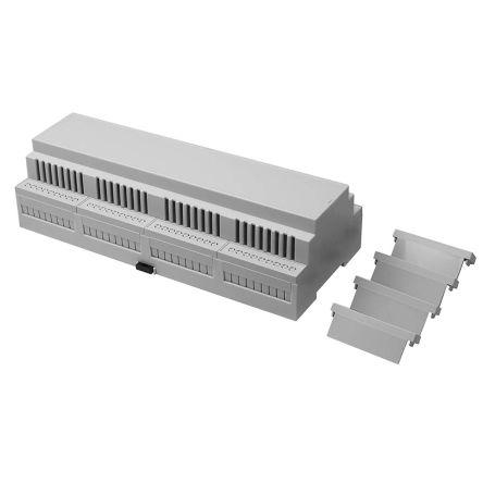 RS PRO Open Top, Vented Sides Enclosure Type, 212.1 x 90 x 58mm, Polycarbonate DIN Rail Enclosure Kit