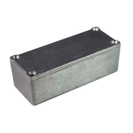 RS PRO Silver Die Cast Aluminium General Purpose Enclosure, IP54, Black Lid, 92 x 38 x 31mm