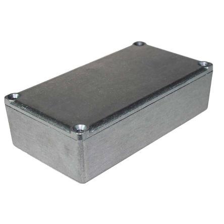 RS PRO Silver Die Cast Aluminium General Purpose Enclosure, IP54, Black Lid, 111 x 60 x 31mm