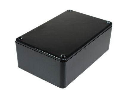 RS PRO Black ABS General Purpose Enclosure, IP54, Black Lid, 75 x 49 x 27mm