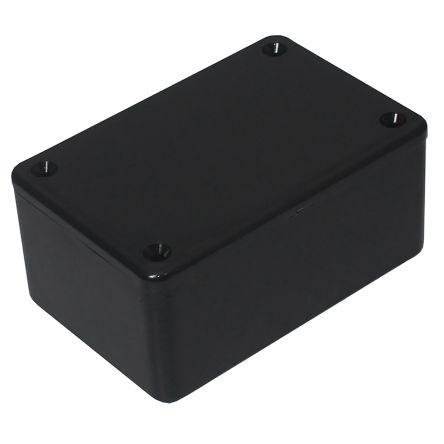 RS PRO Black ABS General Purpose Enclosure, IP54, Black Lid, 85 x 56 x 40mm