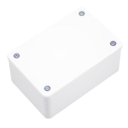 RS PRO White ABS General Purpose Enclosure, IP54, White Lid, 85 x 56 x 40mm