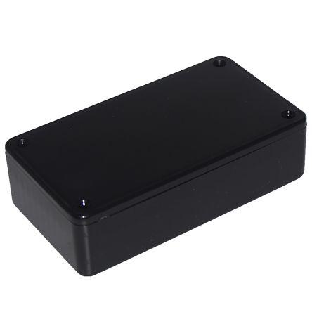 RS PRO Black ABS General Purpose Enclosure, IP54, Black Lid, 112 x 62 x 31mm