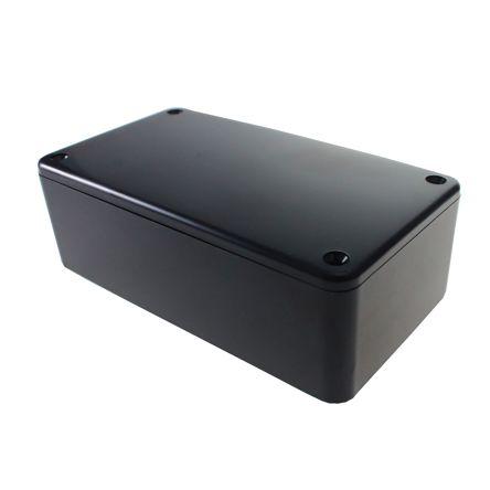 RS PRO Black ABS General Purpose Enclosure, IP54, Black Lid, 126 x 65 x 40mm