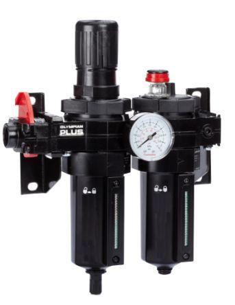 Norgren G 1/4 FRL, Automatic Drain, 40µm Filtration Size - With Pressure Gauge