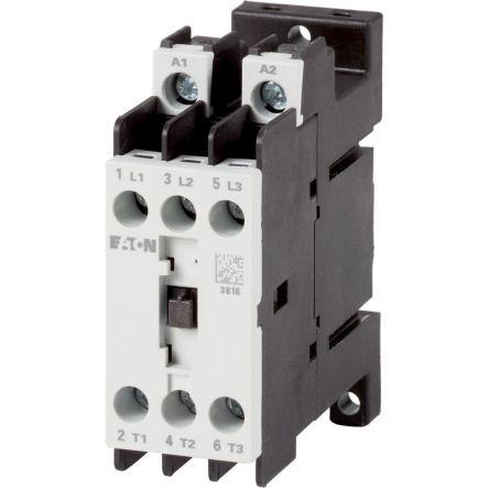 Eaton Contactor, 240 V ac Coil, 3 Pole, 9 A, 4 kW, 3NO