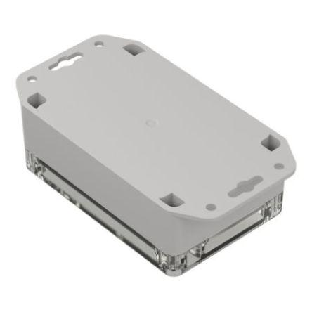 RS PRO Light Grey ABS, Polycarbonate Enclosure, IP65, Transparent Lid, 121.4 x 81.6 x 45.2mm