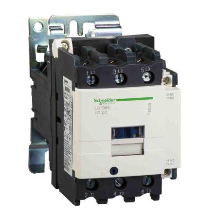 Schneider Electric TeSys D Reversing Contactor, 110 V dc Coil, 3 Pole, 80 A, 45 kW, 3NO