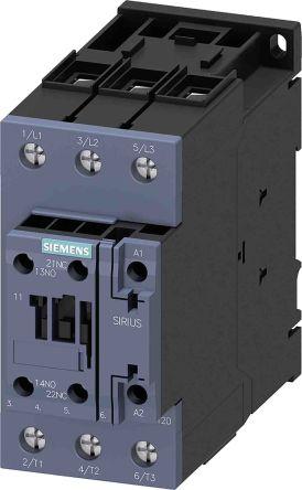 Siemens SIRIUS Contactor, 175-280 V ac/dc Coil, 3 Pole, 65 A, 30 kW, 1NO + 1NC