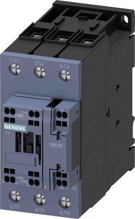 Siemens SIRIUS Contactor, 20-33 V ac/dc Coil, 3 Pole, 65 A, 30 kW, 1NO + 1NC