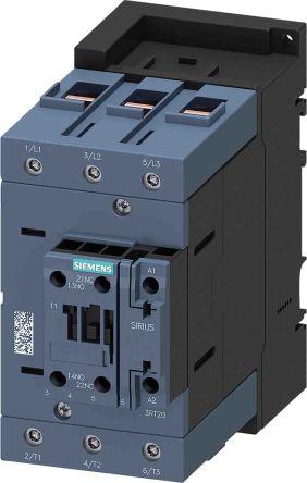 Siemens SIRIUS Contactor, 110 V ac Coil, 3 Pole, 80 A, 37 kW, 1NO + 1NC