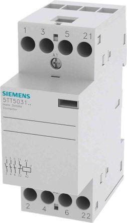 Siemens SENTRON Contactor, 230 V ac Coil, 4 Pole, 25 A, 3NO + 1NC