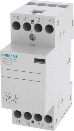 Siemens SENTRON Contactor, 230 V ac Coil, 4 Pole, 25 A, 2NO + 2NC