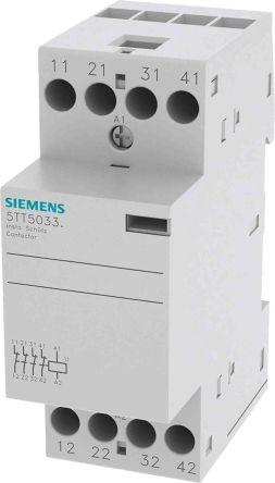 Siemens SENTRON Contactor, 230 V ac Coil, 4 Pole, 25 A, 2 kW, 4NC