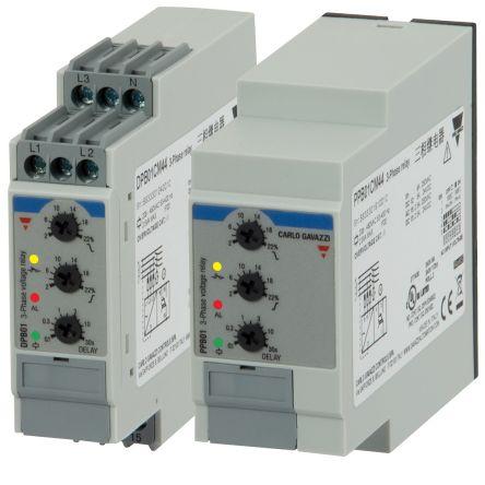 Carlo Gavazzi Voltage Monitoring Relay, 3 Phase, SPDT, DIN Rail, DPB01CM44