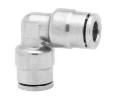 Norgren PNEUFIT Series Elbow Tube-toTube Adaptor, Push In 8 mm to Push In 8 mm, Tube-to-Tube Connection Style