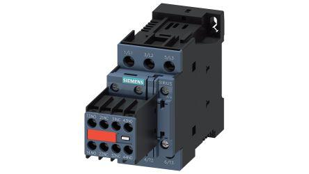 Siemens SIRIUS Contactor, 3 Pole, 4 kW, 2NO + 2NC