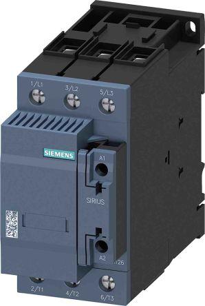 Siemens SIRIUS Contactor, 110 V ac Coil, 3 Pole, 72.2 A, 1NO + 1NC