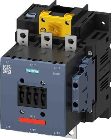 Siemens SIRIUS Contactor, 277 V Coil, 3 Pole, 150 A, 75 kW, 2NO + 2NC