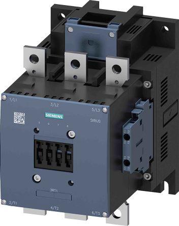 Siemens SIRIUS Contactor, 24 V dc Coil, 3 Pole, 225 A, 110 kW, 2NO + 2NC