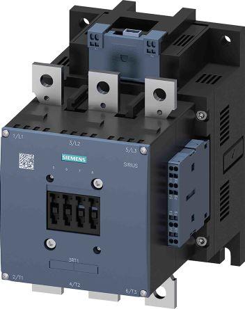 Siemens SIRIUS Contactor, 110 V dc Coil, 3 Pole, 265 A, 132 kW, 2NO + 2NC