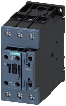 Siemens SIRIUS Contactor, 24 V dc Coil, 3 Pole, 65 A, 30 kW, 1NO + 1NC