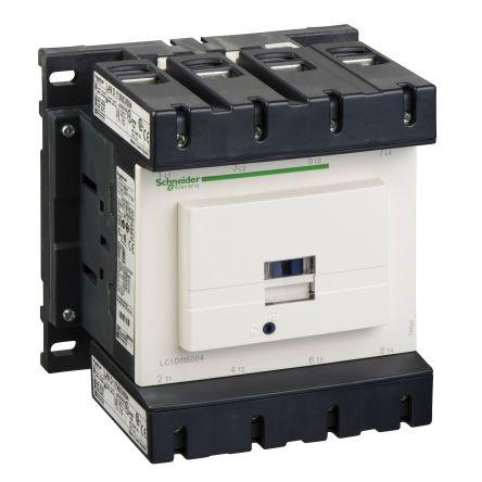 Schneider Electric TeSys D Contactor, 24 V ac Coil, 4 Pole, 200 A, 4NO